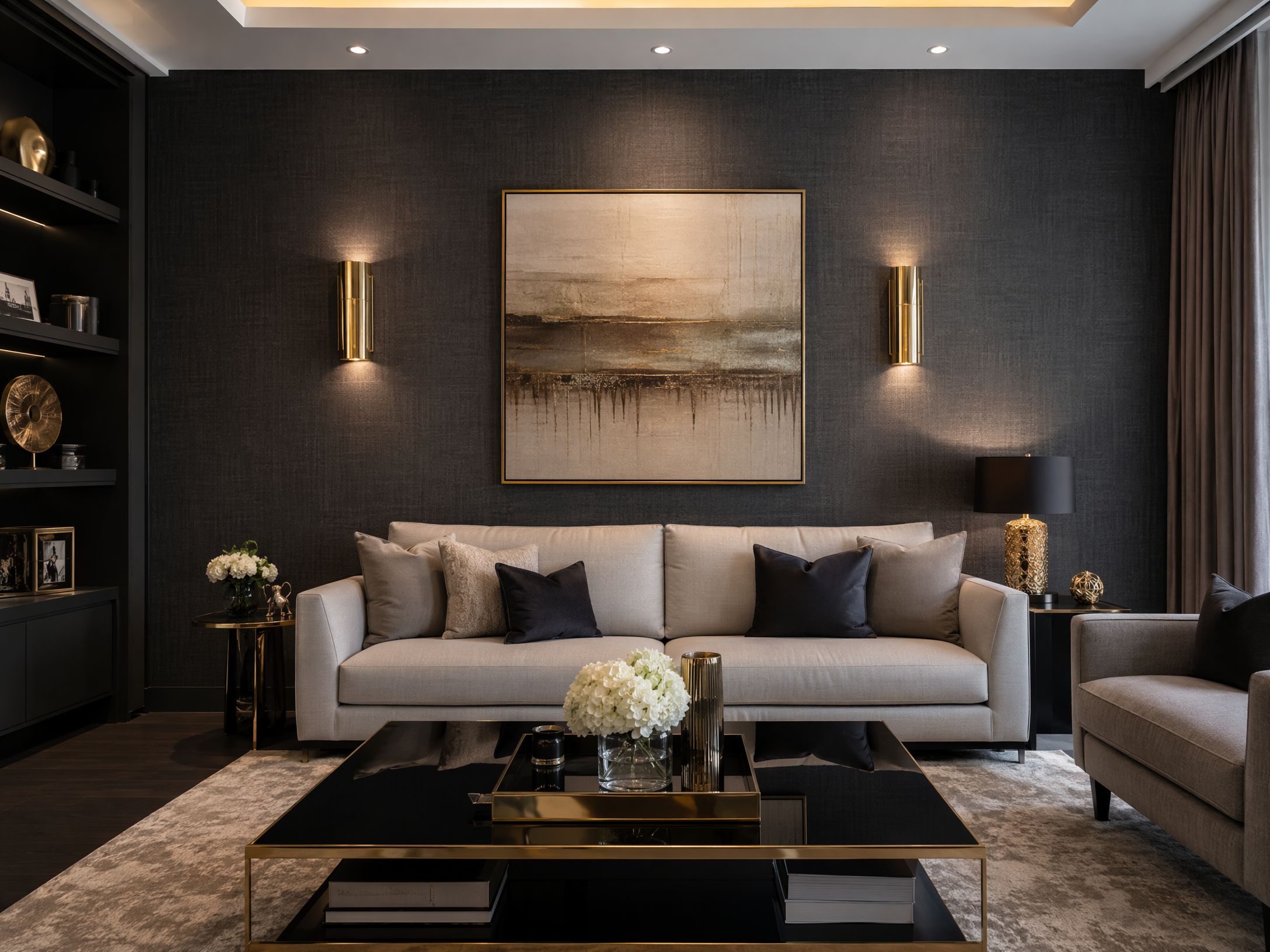 Luxury wallpaper installation